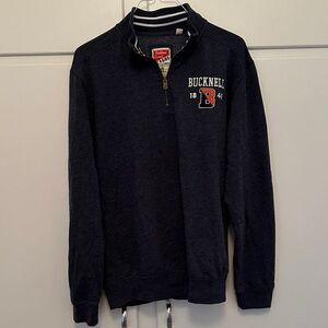 NEW Bucknell University Navy Blue Men's Sweatshirt Quarter Zip